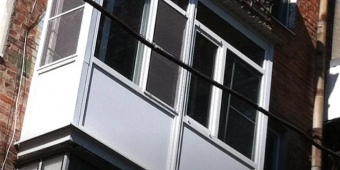 Остекление П-образного балкона теплым 5-ти камерным профилем